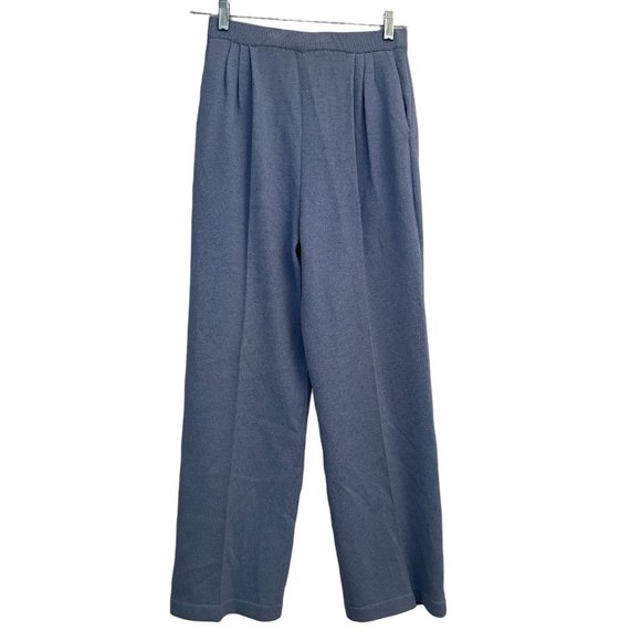 St John Collection by Marie Gray Santana Knit Blue Knit Pants Size 4 Women's - Picture 1 of 7